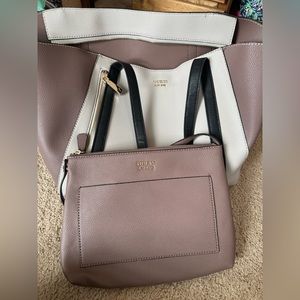 Guess tote and matching small clutch